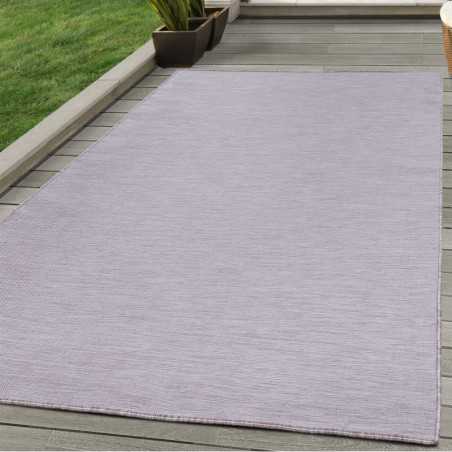 Tapis en sisal Tissu plat Terrasses Intérieur Extérieur moucheté Rose creme