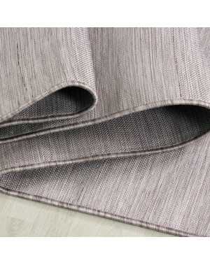 Sisal vloerkleed, plat geweven, terras, binnen/buiten, gespikkeld roze/crème