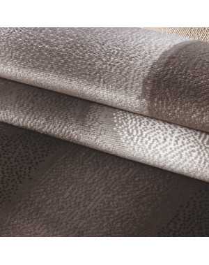 Tapis Moderne de Salon abstrait ombre d'Ondes Optique Marron Beige
