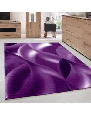 Modern abstract vloerkleed voor de woonkamer, optische golfschaduw, zwart, paars, wit
