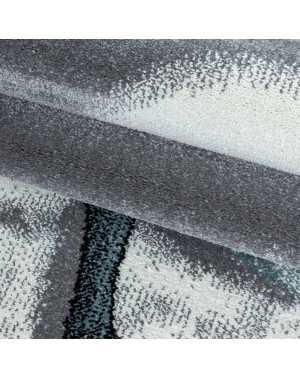 Kinderkleed voor de babykamer met dinosauruspatroon, grijs, blauw, wit