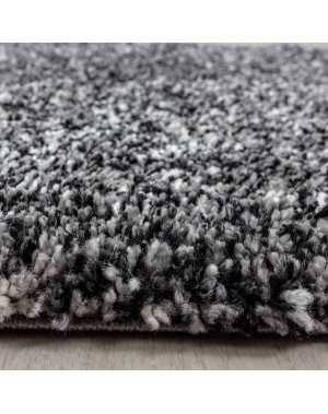 Tapis de Salon Shaggy haute qualité Anthracite Gris Blanc Moucheté