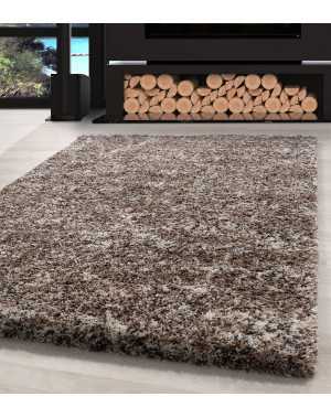 Tapis de Salon Shaggy haute qualité Beige Taupe Crème Moucheté