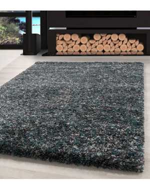 Tapis de Salon Shaggy haute qualité Mint Gris Crème Moucheté