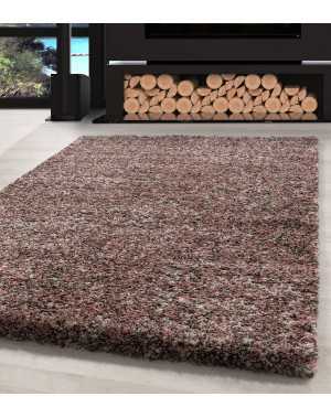 Tapis de Salon Shaggy haute qualité Rose Taupe Beige Crème Moucheté
