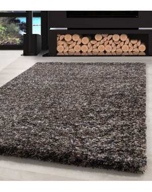 Tapis de Salon Shaggy haute qualité Taupe Gris Beige Crème Moucheté
