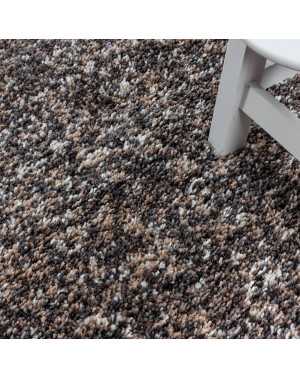 Tapis de Salon Shaggy haute qualité Taupe Gris Beige Crème Moucheté