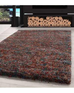 Hoogwaardig, pluizig woonkamerkleed, Terra Mint Beige gespikkeld