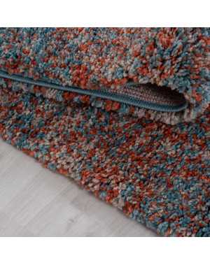 Hoogwaardig, pluizig woonkamerkleed, Terra Mint Beige gespikkeld