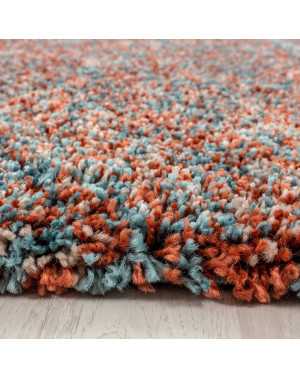 Hoogwaardig, pluizig woonkamerkleed, Terra Mint Beige gespikkeld