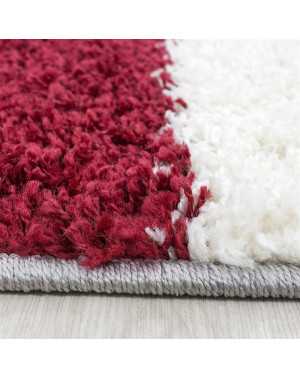 Tapis Shaggy pile longue à carreaux plusiuers couleurs et tailles au choix