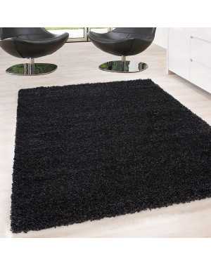 Hoogpolig vloerkleed, effen kleur, poolhoogte 5 cm, antraciet