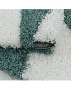 Tapis de salon Shaggy Design à de Triangle Abstrait Tapis Design Bleu