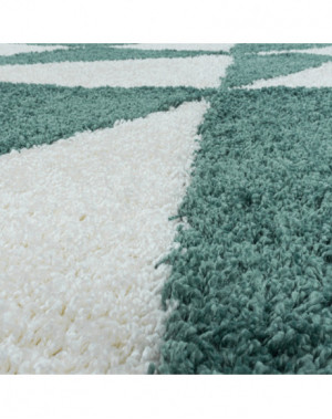 Tapis de salon Shaggy Design à de Triangle Abstrait Tapis Design Bleu