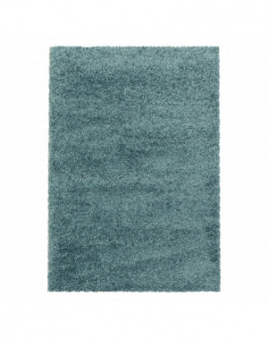 Shaggy Design vloerkleed voor de woonkamer, zachte pool, monochroom, aqua