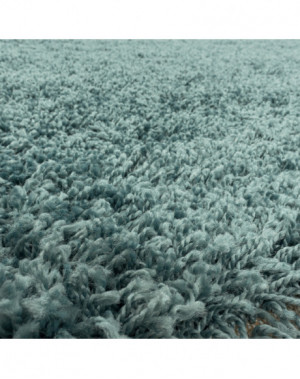 Shaggy Design vloerkleed voor de woonkamer, zachte pool, monochroom, aqua