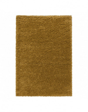 Shaggy design vloerkleed voor de woonkamer, zachte pool, monochroom goud