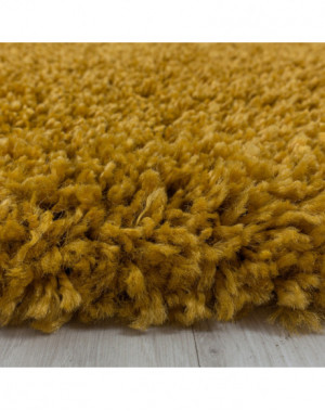 Shaggy design vloerkleed voor de woonkamer, zachte pool, monochroom goud