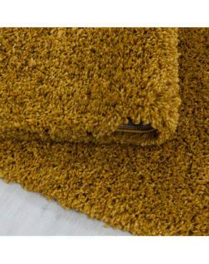 Shaggy design vloerkleed voor de woonkamer, zachte pool, monochroom goud