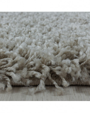 Shaggy Design woonkamerkleed, zachte pool, monochroom, naturel taupe