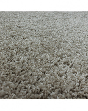 Shaggy Design woonkamerkleed, zachte pool, monochroom, naturel taupe