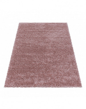 Shaggy design vloerkleed voor de woonkamer, zachte pool, monochroom roze