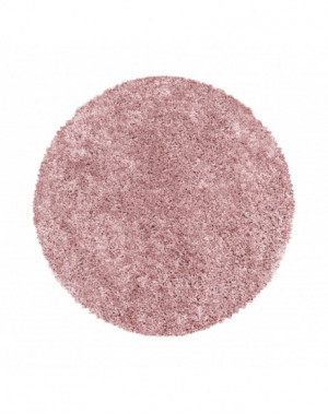 Tapis de salon Shaggy Design Poil Souple Monochrome Rose