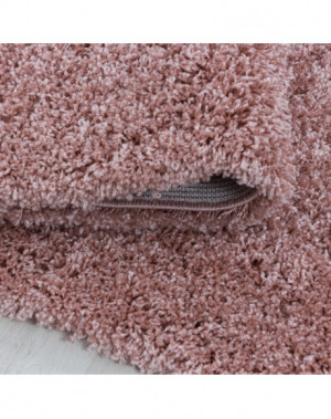 Shaggy design vloerkleed voor de woonkamer, zachte pool, monochroom roze