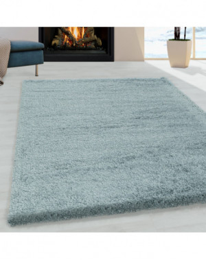 Tapis de salon Shaggy Agréable doux Tapis de chambre Bleu