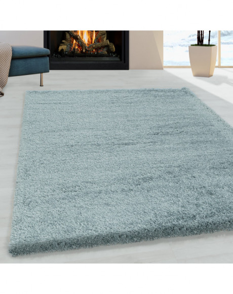 Tapis de salon Shaggy Agréable doux Tapis de chambre Bleu