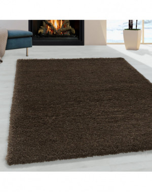 Tapis de salon Shaggy Agréable doux Tapis de chambre Marron