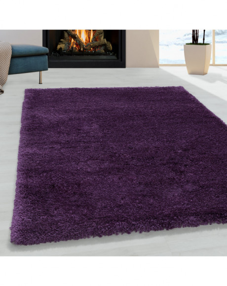 Tapis de salon Shaggy Agréable doux Tapis de chambre Violet