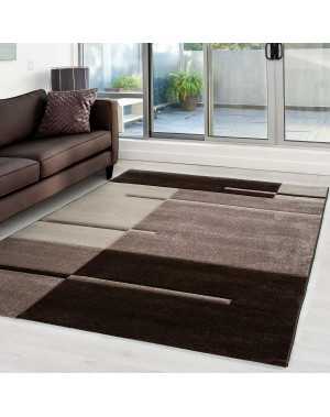 Modern 3D-tapijt met contourgesneden design, Hawaii 1310 BRUIN