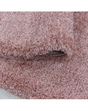 Tapis de salon Shaggy Agréable doux Tapis de chambre Rose