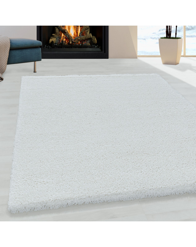 Hoogpolig vloerkleed voor de woonkamer, aangenaam zacht vloerkleed voor de slaapkamer, wit