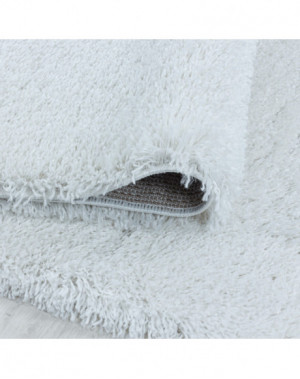 Tapis de salon Shaggy Agréable doux Tapis de chambre Blanc