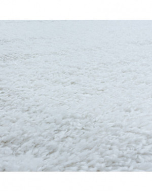 Tapis de salon Shaggy Agréable doux Tapis de chambre Blanc