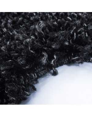 Hoogpolig vloerkleed, effen kleur, poolhoogte 5 cm, antraciet