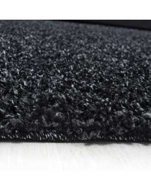 Hoogpolig vloerkleed, effen kleur, poolhoogte 5 cm, antraciet