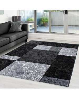 Modern 3D-tapijt met contouruitsparing, Hawaii 1330 ZWART