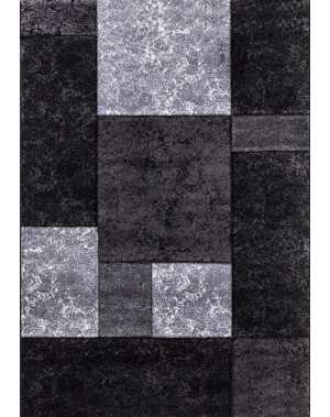 Modern 3D-tapijt met contouruitsparing, Hawaii 1330 ZWART