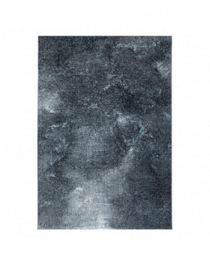 Tapis de salon à poil ras Marbré Motif de nuage Poil souple Bleu