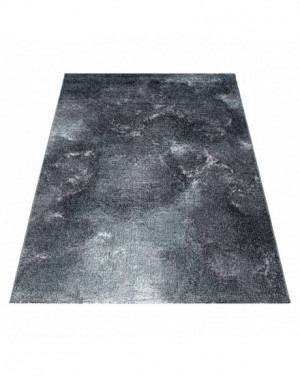 Tapis de salon à poil ras Marbré Motif de nuage Poil souple Bleu