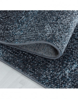 Tapis de salon à poil ras Marbré Motif de nuage Poil souple Bleu