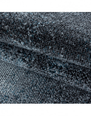 Tapis de salon à poil ras Marbré Motif de nuage Poil souple Bleu