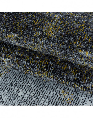 Tapis de salon à poil ras Marbré Motif de nuage Poil souple Jaune