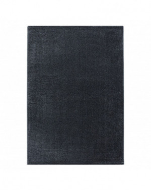 Tapis de salon à poil ras monochrome Poil souple Couleur Gris