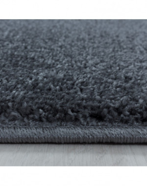 Tapis de salon à poil ras monochrome Poil souple Couleur Gris