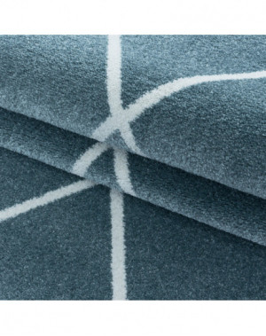 Tapis de salon Tapis à poil ras Motif de diamant Couleur Bleu