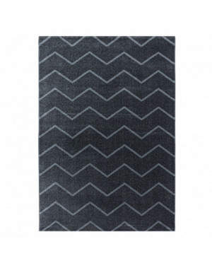 Tapis de salon Tapis à poil ras Motif de vagues lignes Couleur Gris